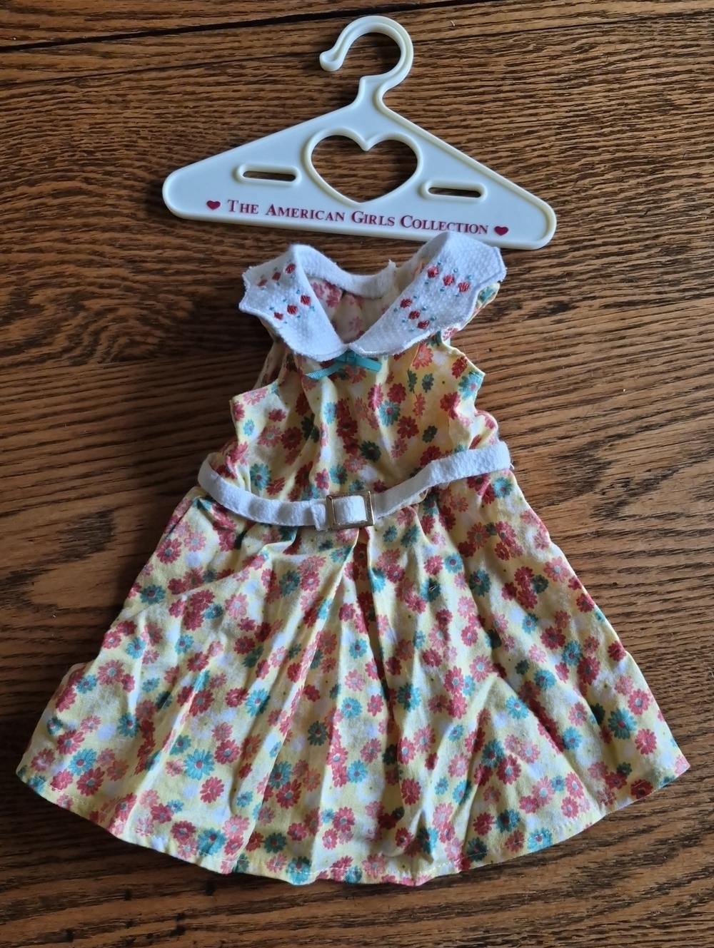 American Girl Yellow Floral Dress